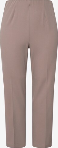 Ulla Popken Regular Broek in Beige: voorkant