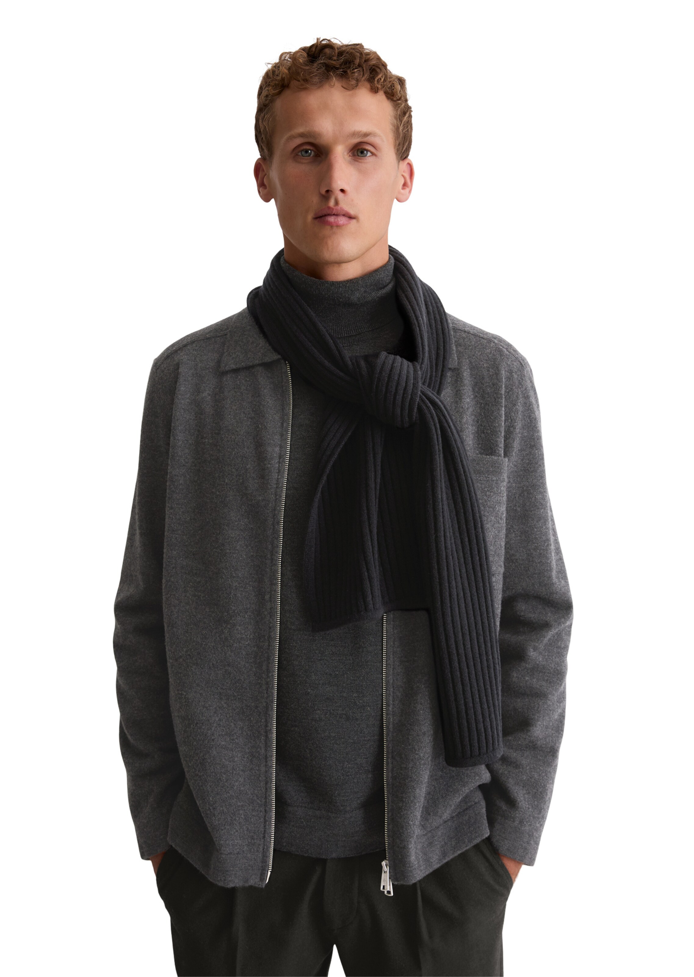 Marc O'Polo Sjaal in Zwart: voorkant