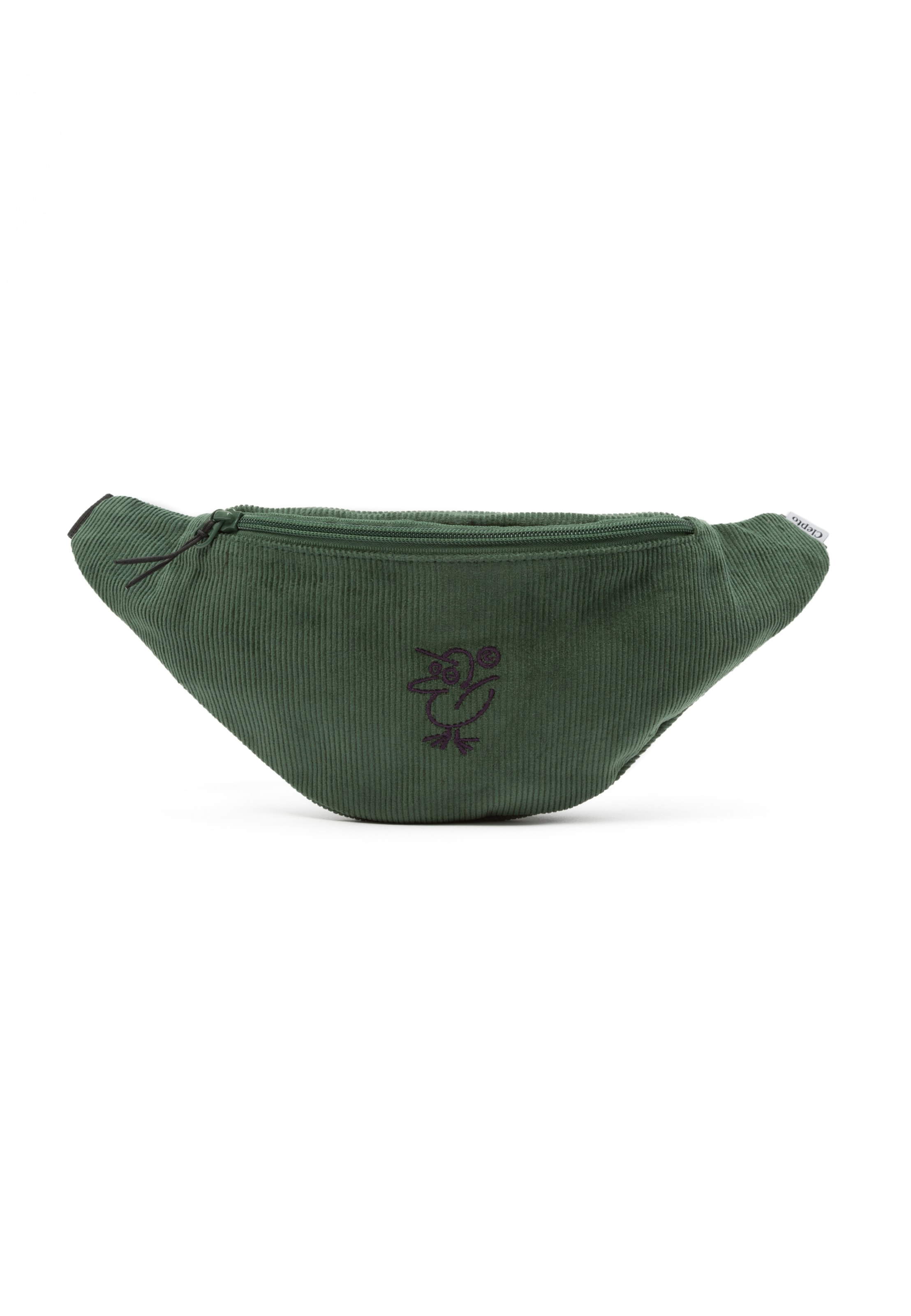 Cleptomanicx Gürteltasche 'Sketched Gull' in Grün: Vorderseite