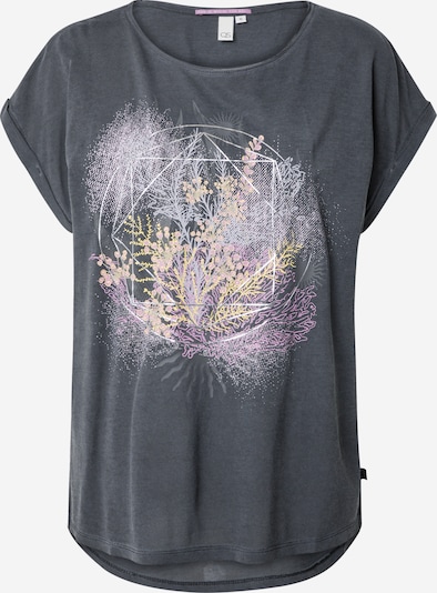 QS T-Shirt in M in gelb / anthrazit / orchidee / pastellpink, Produktansicht