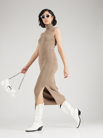 TOPSHOP Knitted dress in Beige