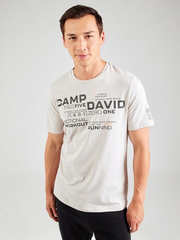 CAMP DAVID - Camiseta 'Fitness Challenge' en beige: frente