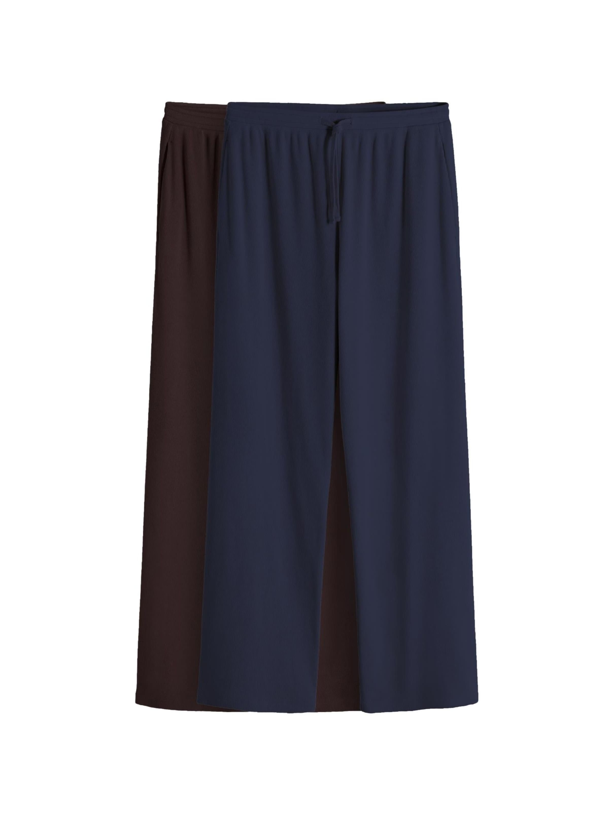 Wide leg Pantaloni di The Set in blu: frontale
