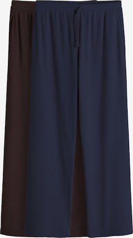 The SetWide Leg/ Široke nogavice Hlače - plava boja: prednji dio