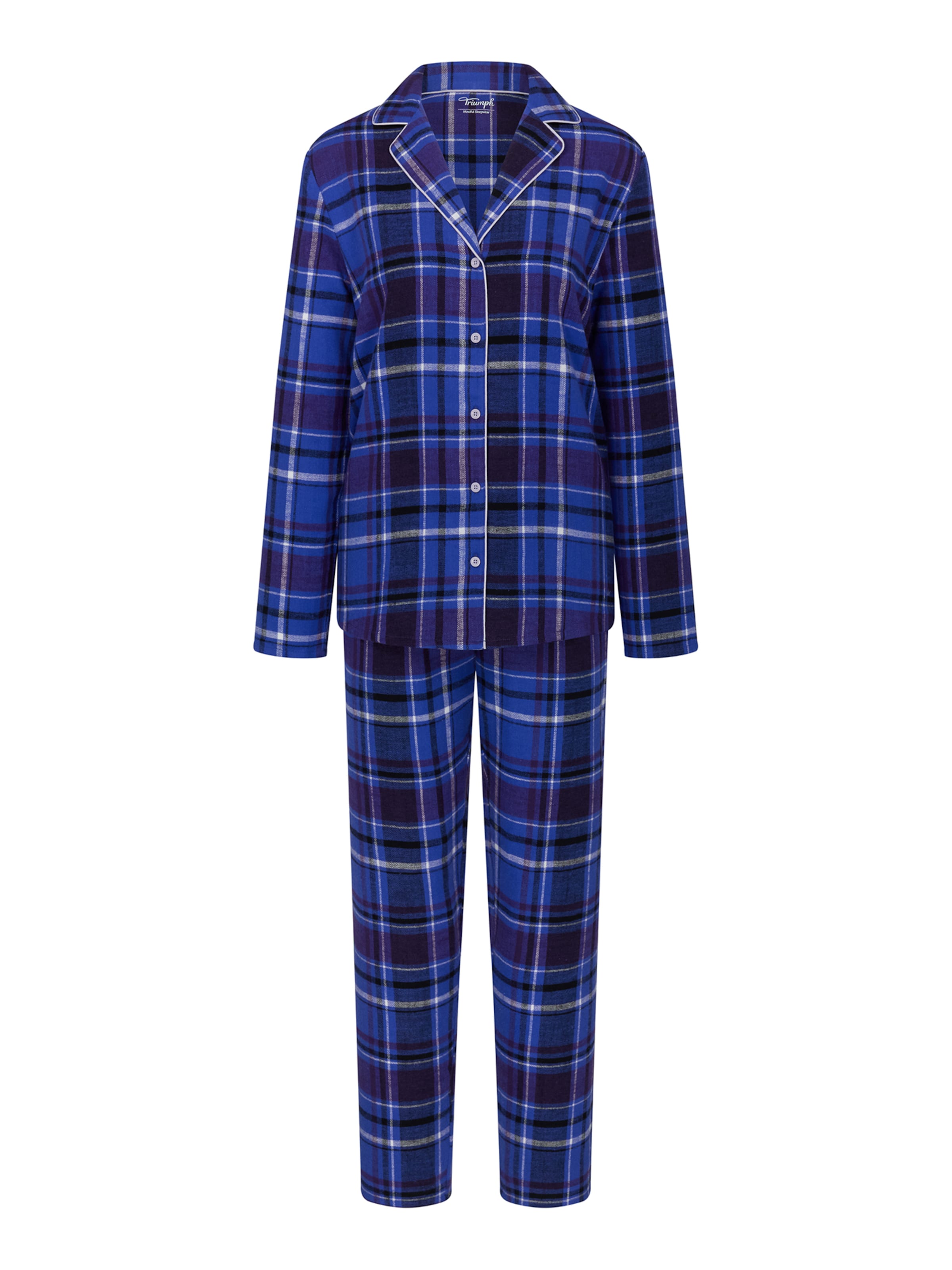 TRIUMPH Pyjama 'Boyfriend' in Blau: Vorderseite