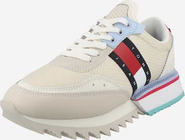 Baskets basses Tommy Jeans en beige : devant