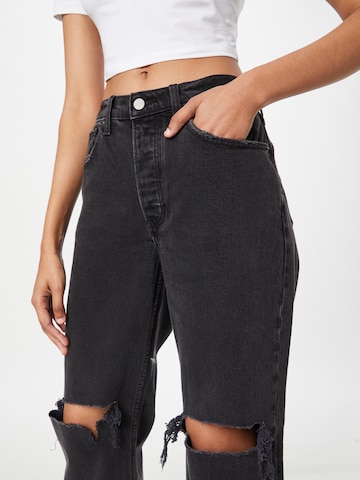 Wide leg Jeans de la Abercrombie & Fitch pe negru