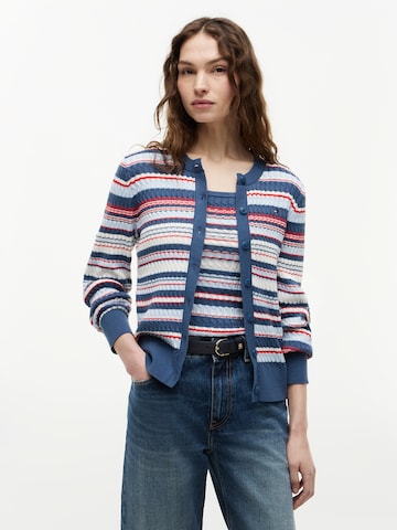 Geacă tricotată de la TOMMY HILFIGER pe albastru: față