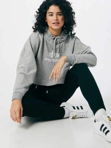 ALPHA INDUSTRIES Sweatshirt i grå