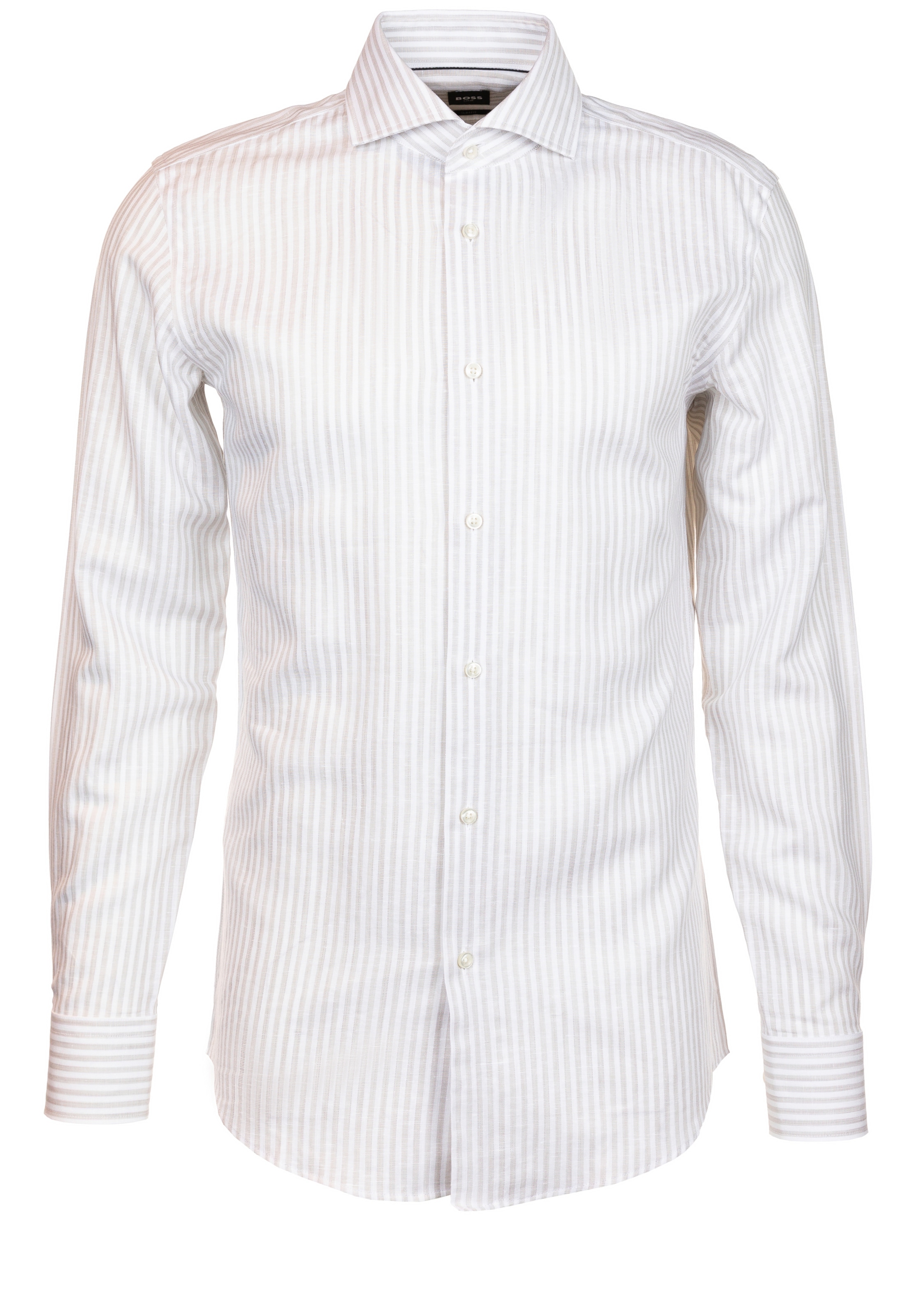 BOSS Regular Fit Hemd in Beige: Vorderseite