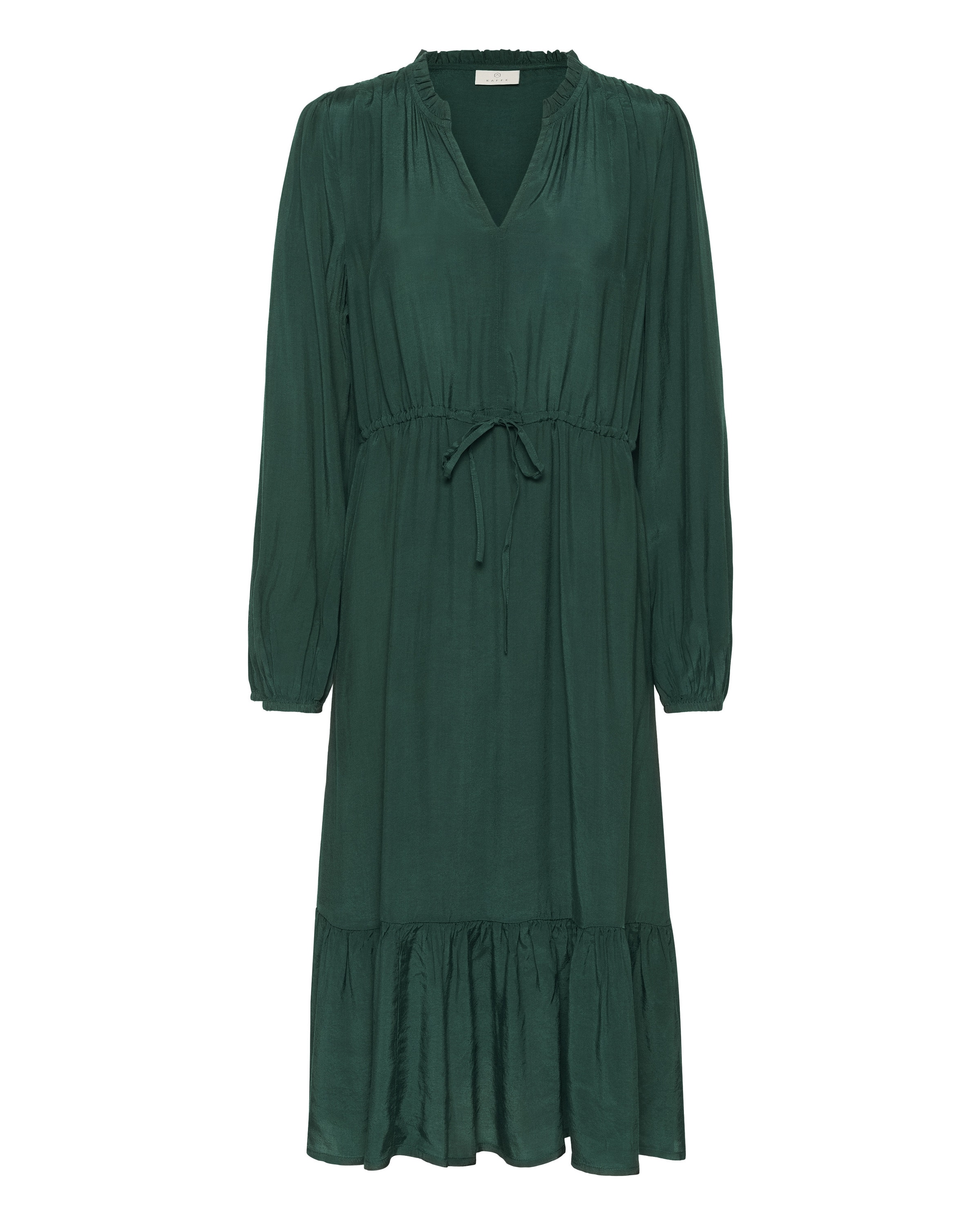Kaffe Jurk 'KAeverly' in Groen: voorkant