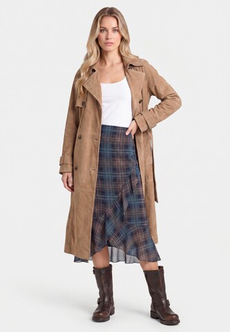 Manteau mi-saison DreiMaster PREMIUM en marron : devant