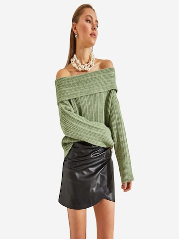 Bianco Lucci Pulover 'Pullover' | zelena barva