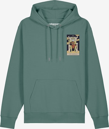 Watapparel Sweatshirt ' Tarot The Emperor ' in Groen: voorkant