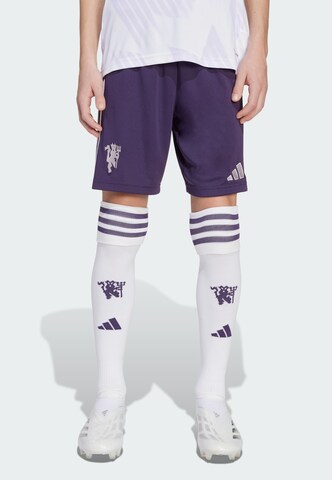 ADIDAS PERFORMANCE Regular Sportbroek 'Manchester United 25/26' in Lila: voorkant
