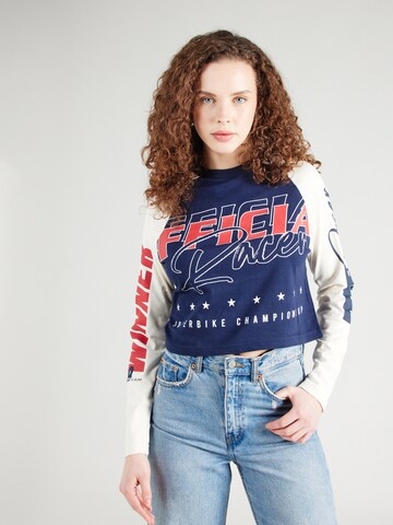 Nasty Gal Shirt 'Superbike' in Blue: front