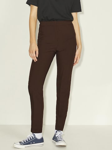 JJXX Flared Trousers with creases 'JXKatie' in Brown: front