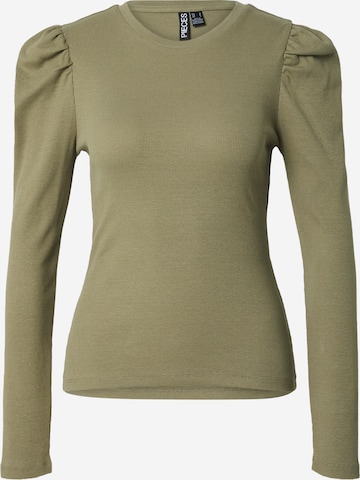 PIECES Shirt 'JANNA' in Groen: voorkant