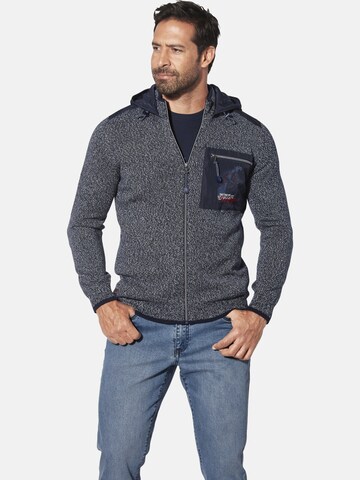 Jan Vanderstorm Gebreid vest 'Djarke' in Blauw: voorkant