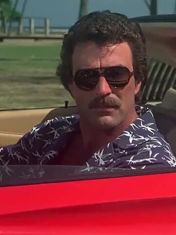 Paradise Found Regular fit Button Up Shirt 'Tom Selleck Dragonfly' in Blue