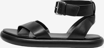 ONLY Sandaal 'Montana', värv must: eest vaates