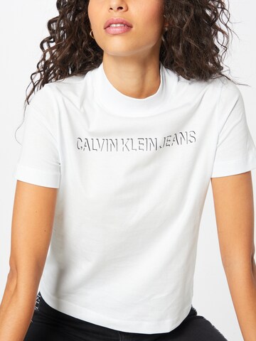 Calvin Klein Jeans Tričko – bílá