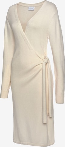 LASCANA Knit dress in Beige