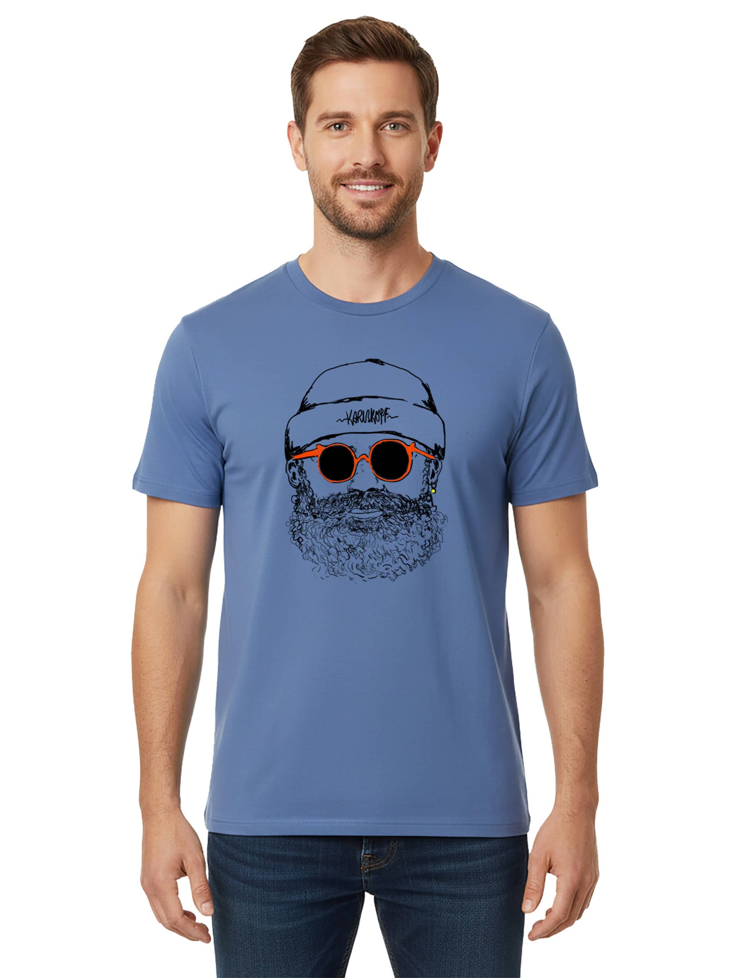 karlskopf Shirt 'HIPSTER' in Blue