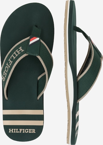 TOMMY HILFIGER - Sandalias de dedo en verde