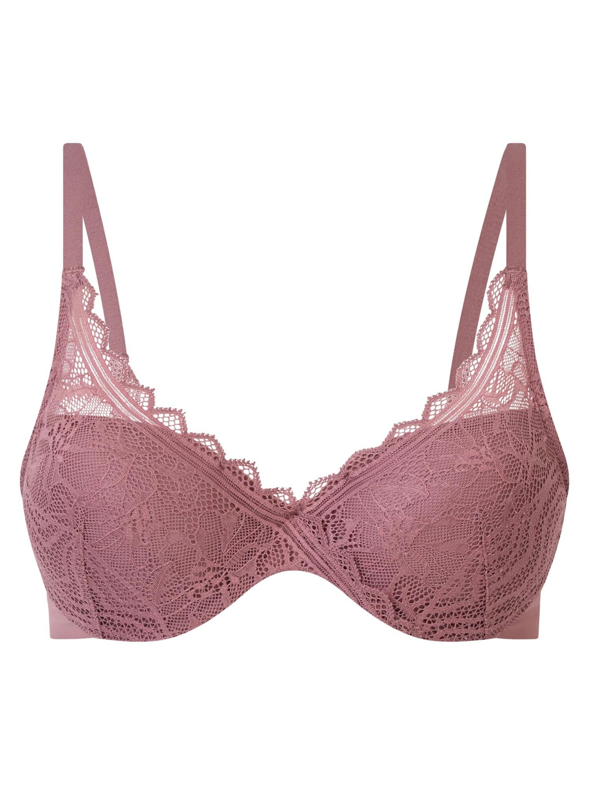 Chantelle T-shirt Bra 'Floral Touch' in Pink: front