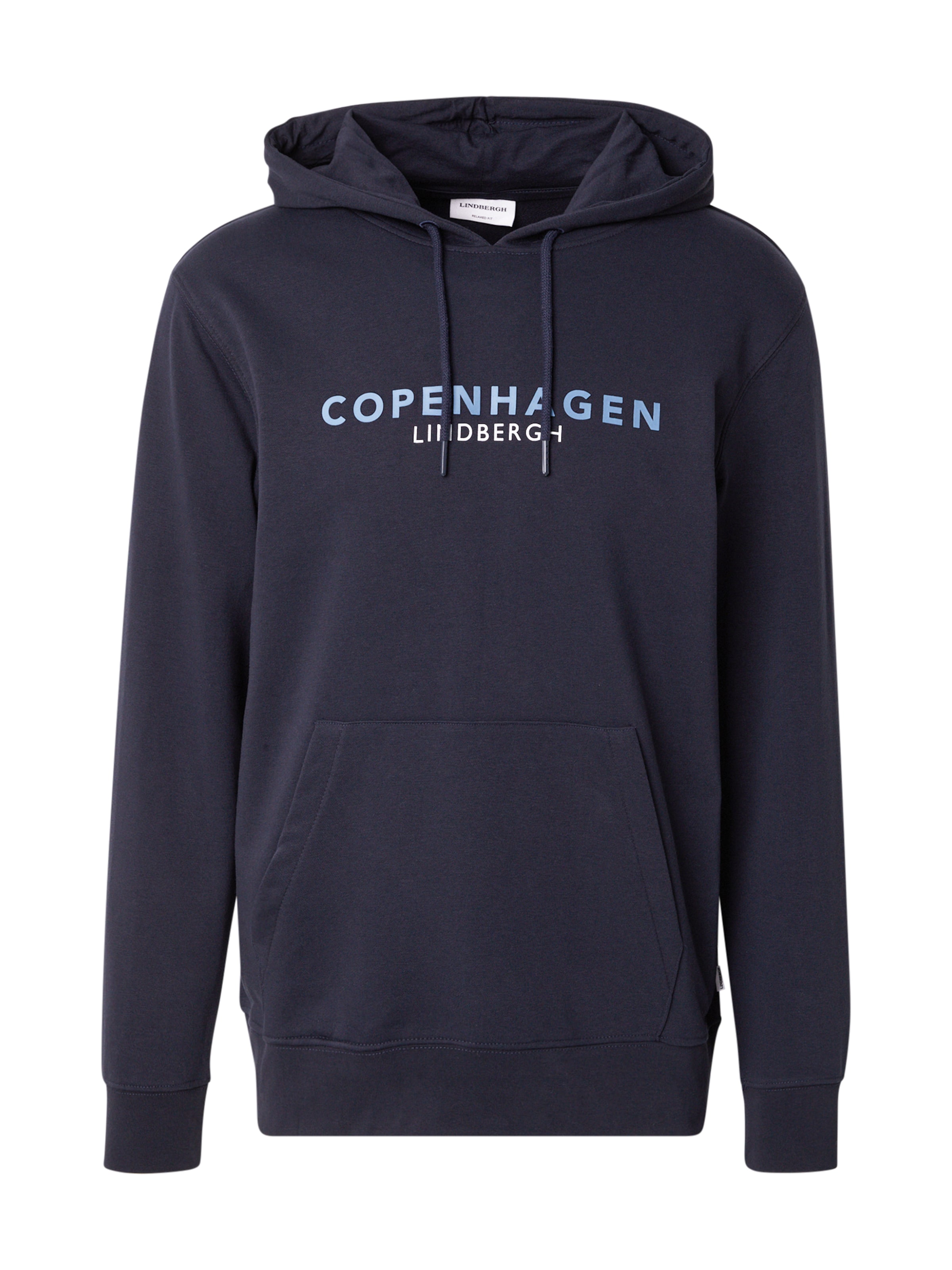 Lindbergh Mikina 'Copenhagen' - Modrá: predná strana