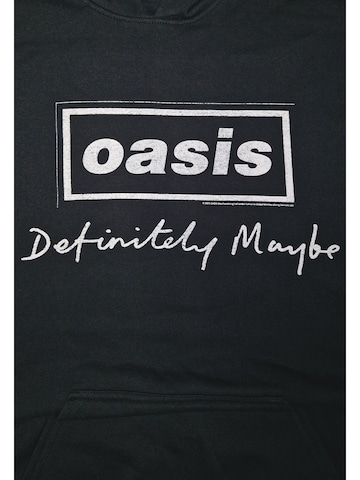 Oasis Sweatshirt 'Oasis- Definitely Maybe Script Kapuzenpullover' in Zwart