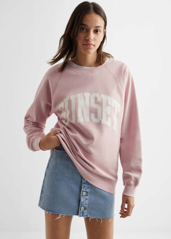 Sweat-shirt 'Sunset' MANGO TEEN en rose : devant