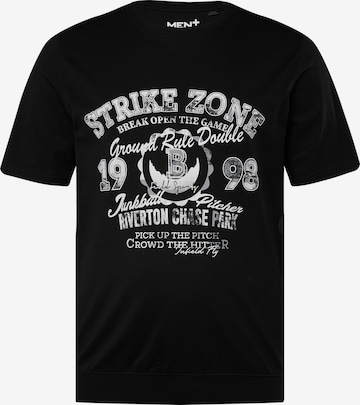 Men Plus Shirt in Black: front