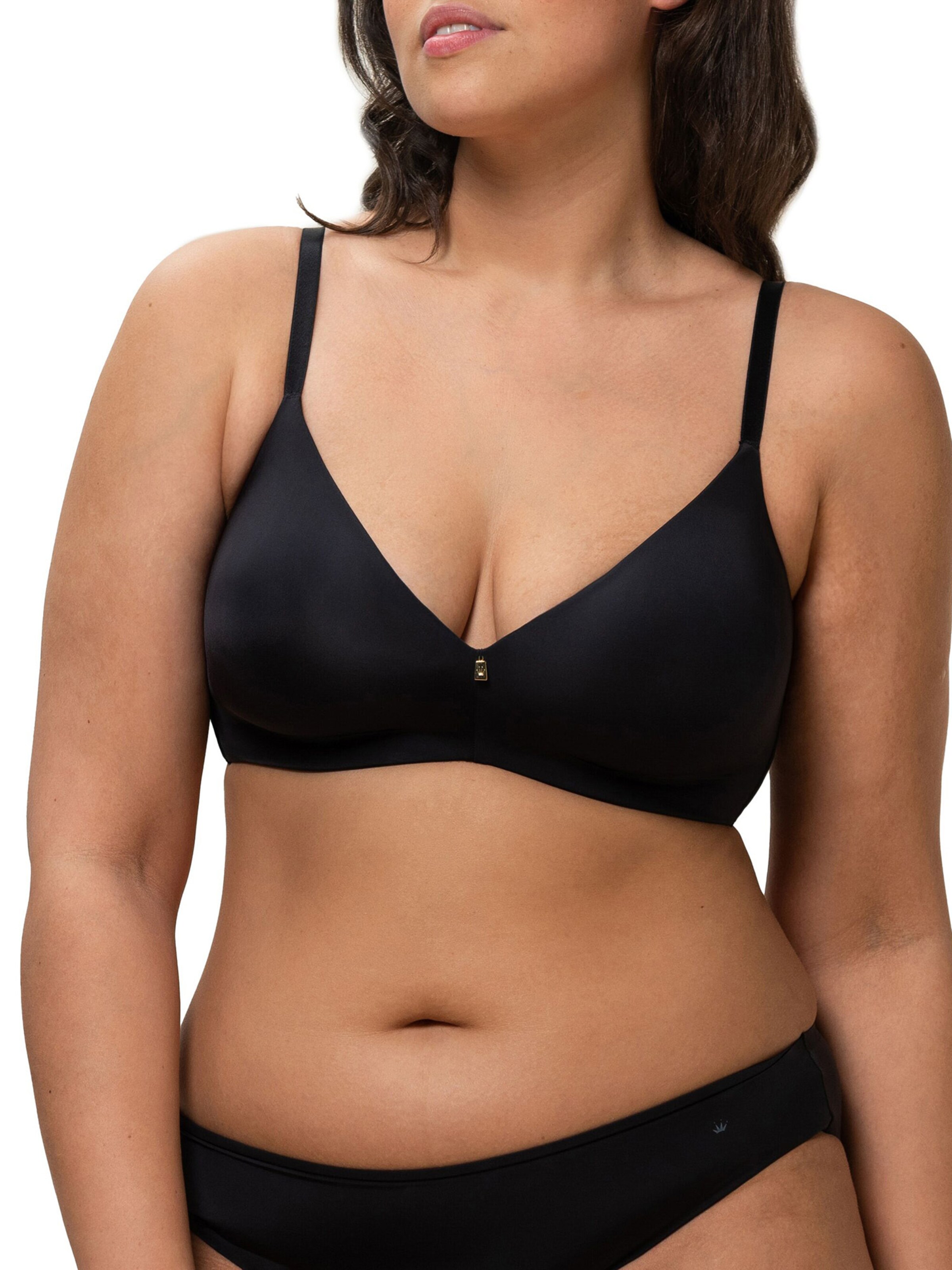 TRIUMPH T-Shirt Soft-BH ' Body Make-Up Essentials ' in Schwarz: Vorderseite