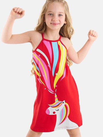 Denokids Kleid 'Unicorn' in Rot: Vorderseite