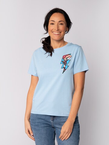 Watapparel Shirt ' Rollerskates ' in Blue: front