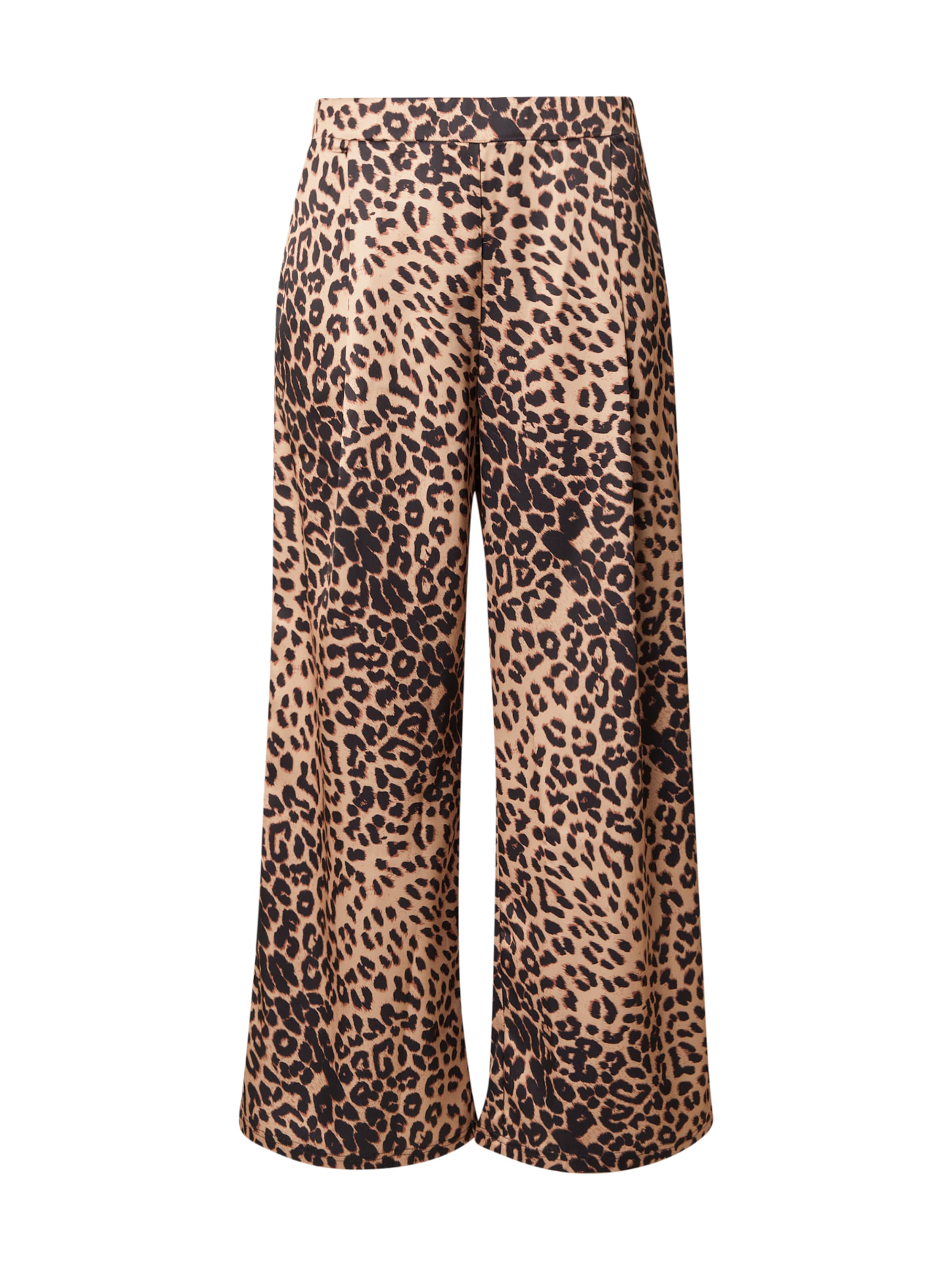 ONLY Carmakoma - Perna larga Calças com pregas 'CARLISTINA' em castanho: frente