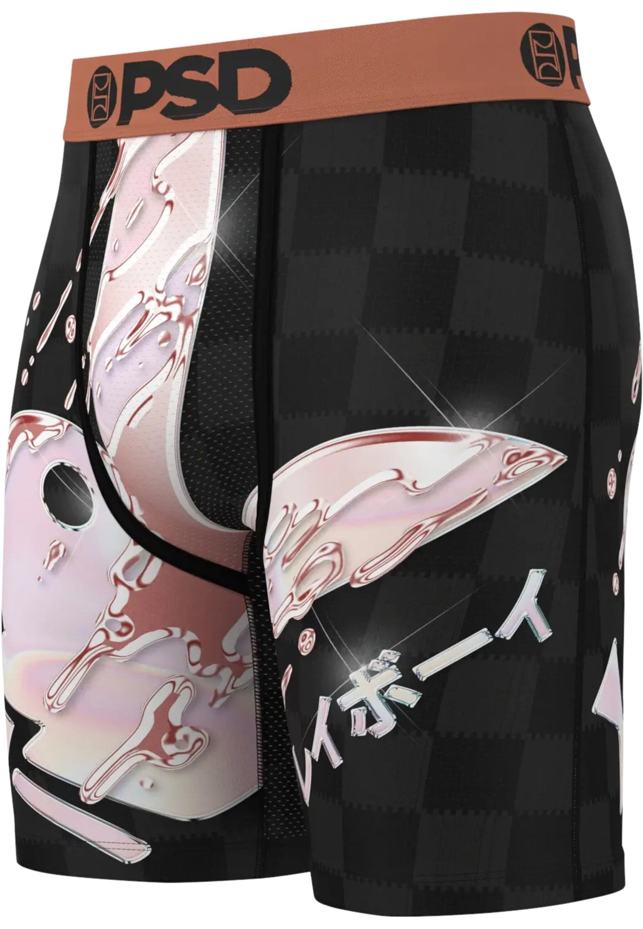 PSD Boxer shorts 'PB Rose Drippin' in Black