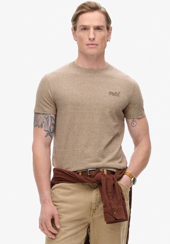 Superdry Shirt 'Essential' in Beige: voorkant