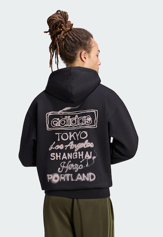 Sweat-shirt 'Powder Tongue' ADIDAS ORIGINALS en noir : devant