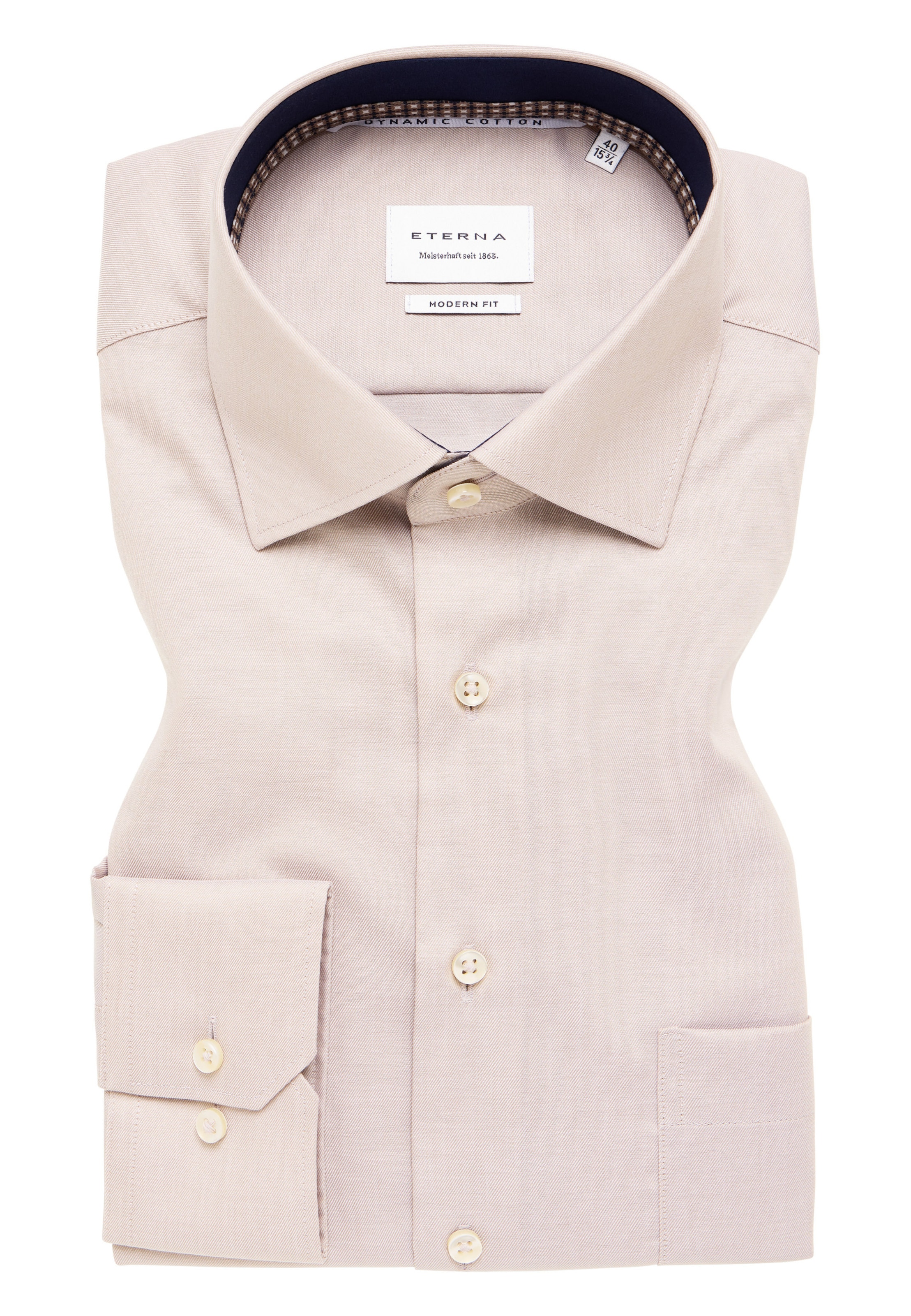 ETERNA Regular Fit Hemd in Braun