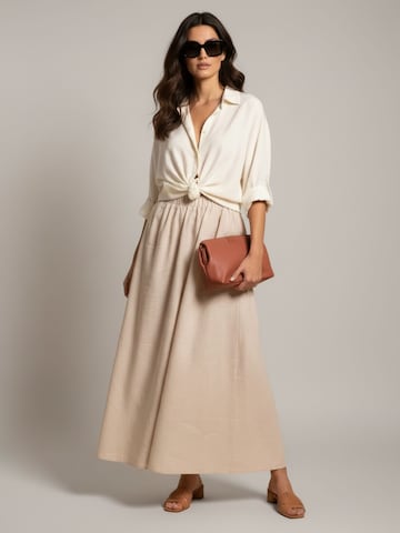 WEARABLE STORIES Skirt 'Beau' in Beige: front