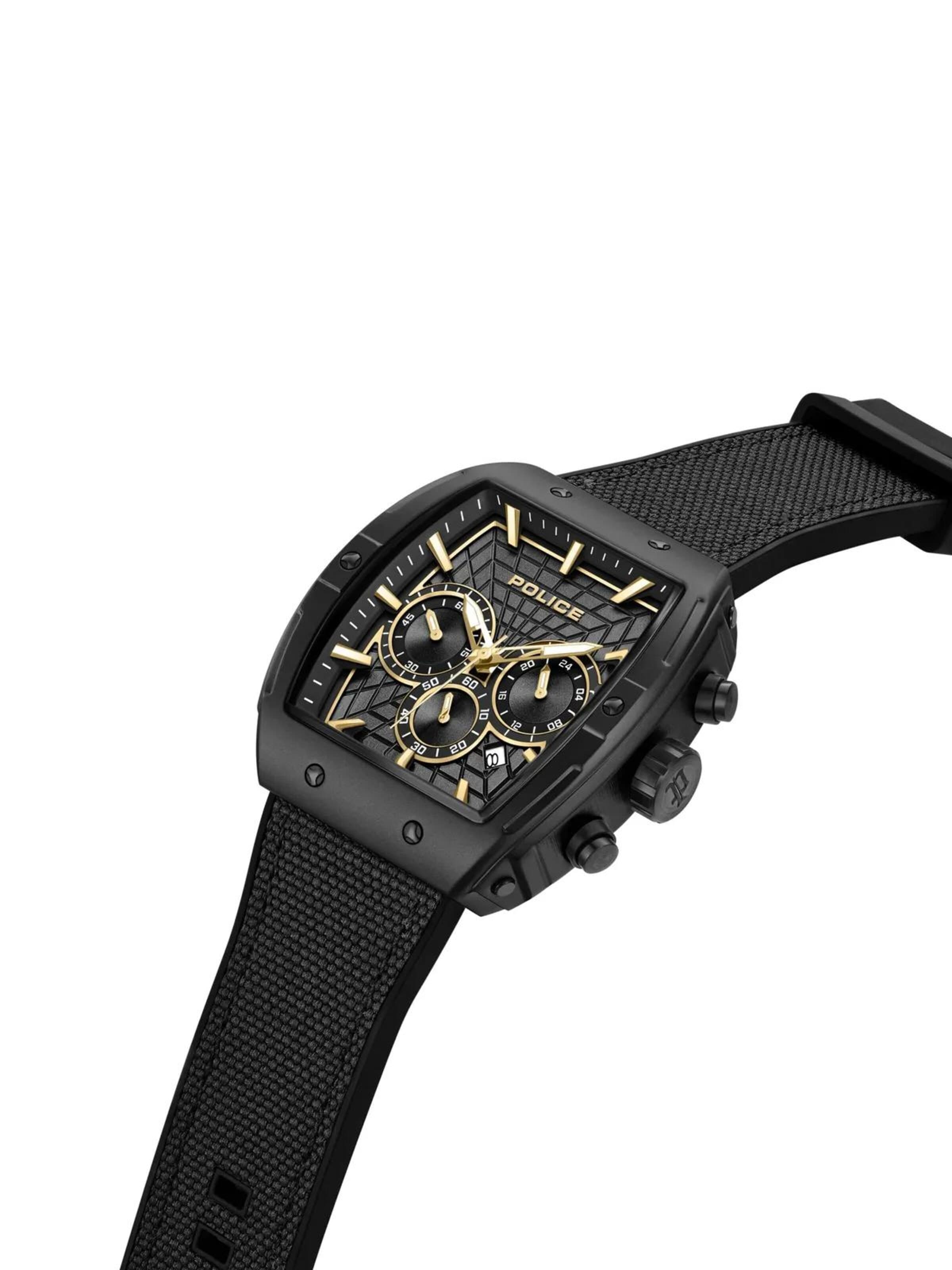 Montre à affichage analogique 'Chronograph Coswig - Quartz watch movement - Watch case width: 50 mm' POLICE en noir