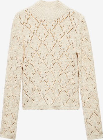 MANGO Pullover 'PIQUI' in Beige: predná strana