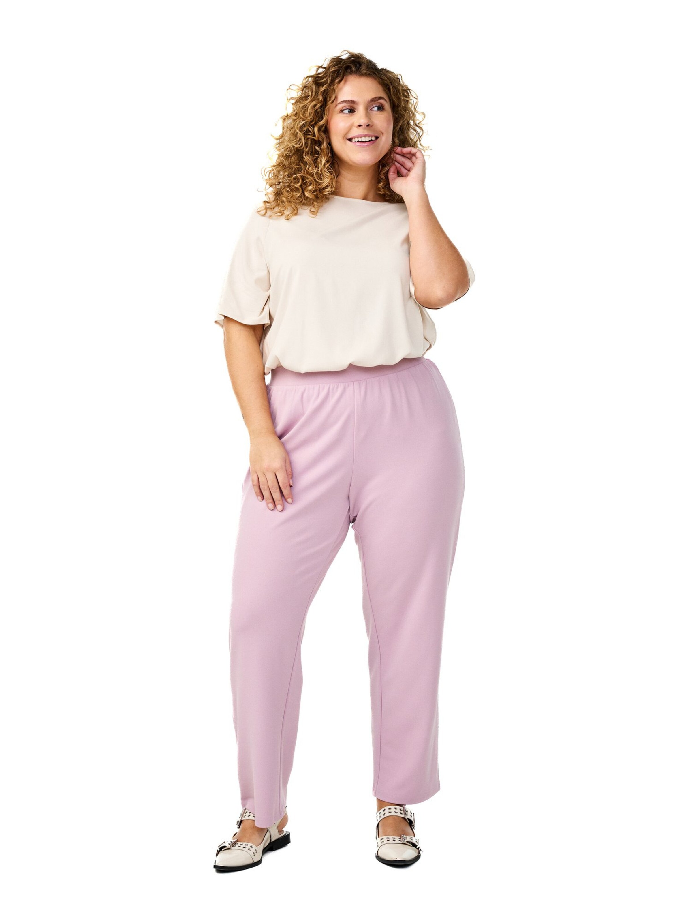 Flash by Zizzi Обычный Штаны 'FLELLA' в Ярко-розовый