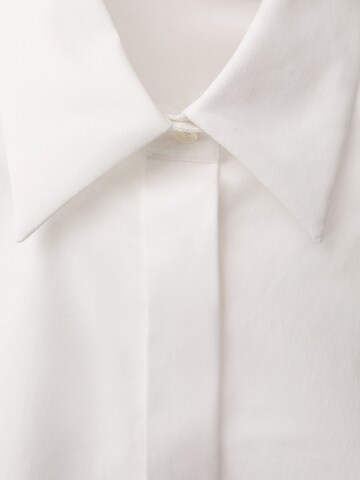 MANGO Bluse 'PLI' in Weiß