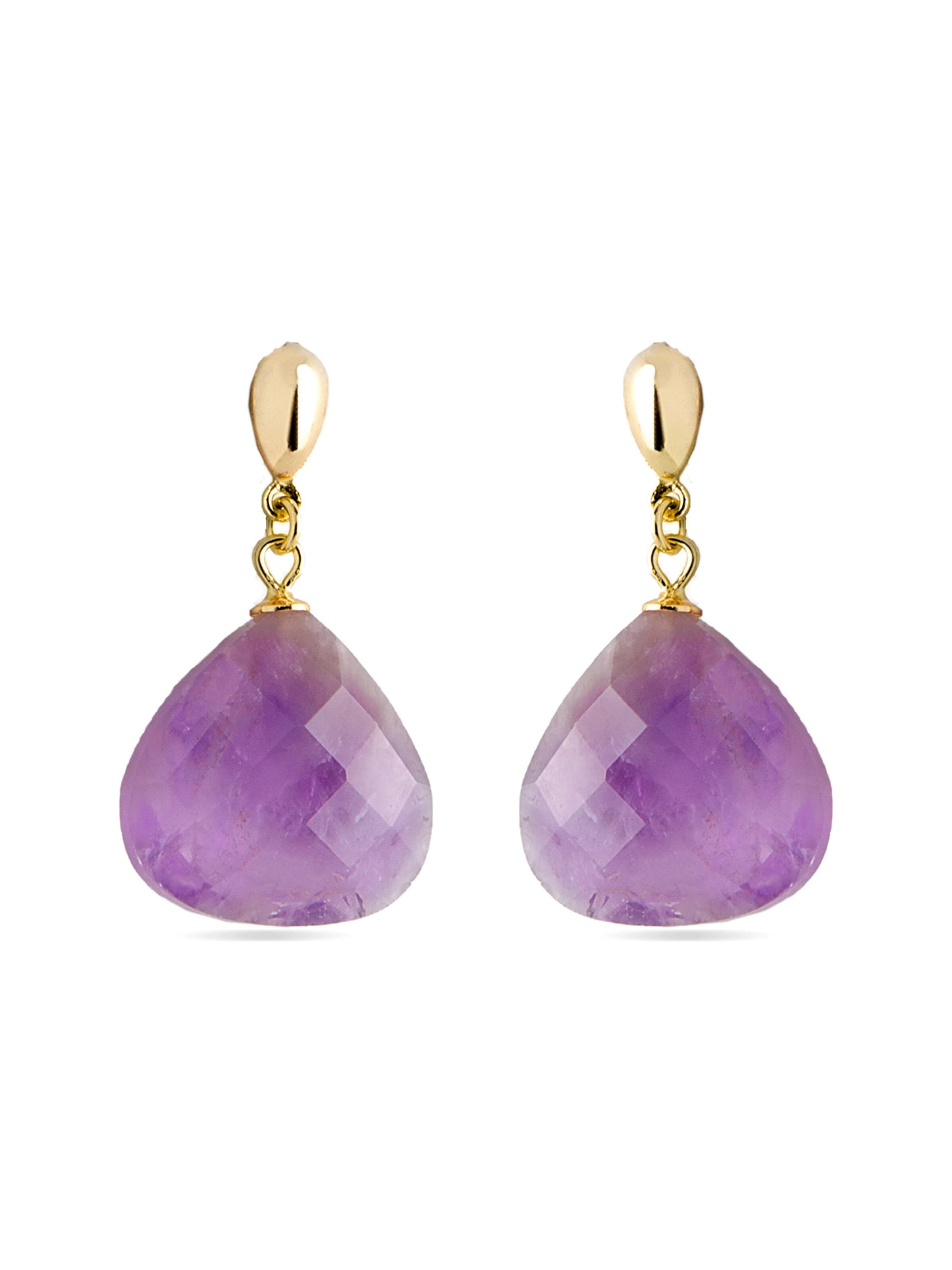 Luxenter Earrings 'Zoqoyi' in Purple: front