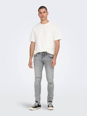 Only & Sons Slim fit Jeans 'Warp' in Grey