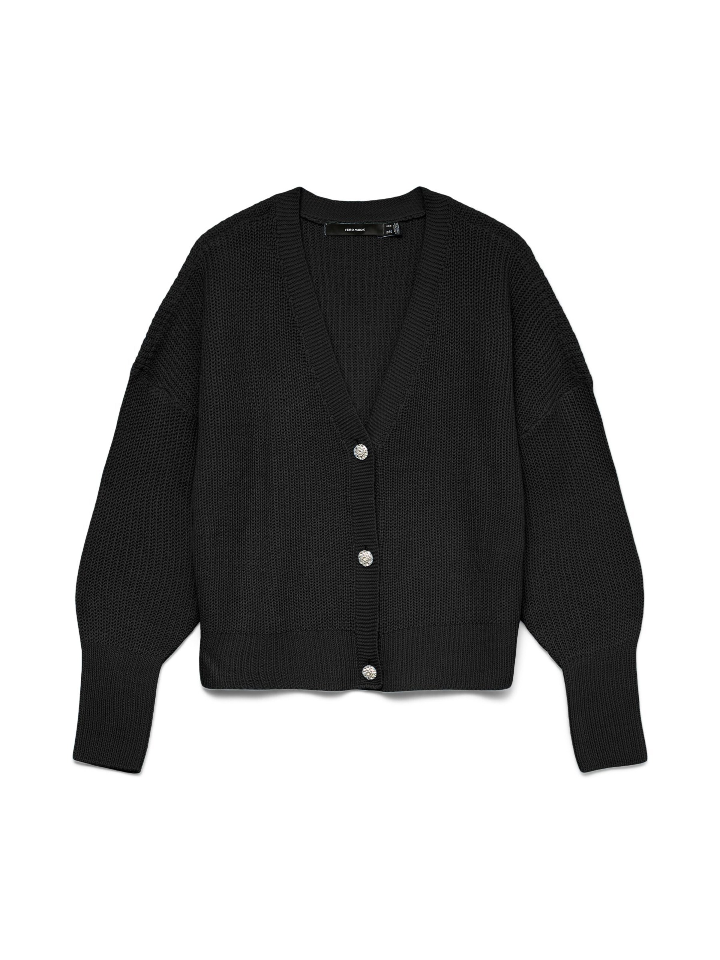 VERO MODA Gebreid vest 'VMLealight' in de kleur Zwart, Productweergave